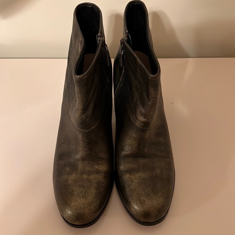 Cole Haan Cassidy bootie. Size 10M. Nike air soles. Metallic brown.